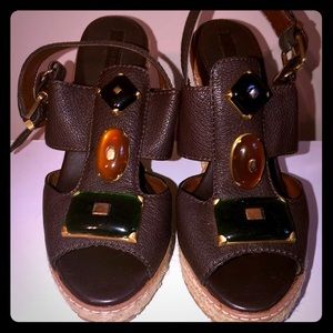 Banana republic jeweled wedges